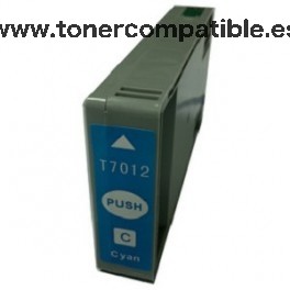 Tinta compatible Epson T7012 Cyan 45 ML